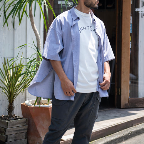 【SUNNY SMITH】 Oxsmith High Count Over Half Slv Shirt