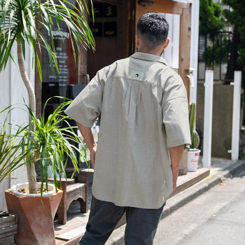 【SUNNY SMITH】 Oxsmith High Count Over Half Slv Shirt