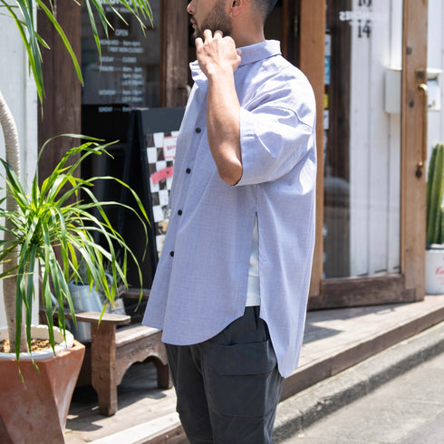 【SUNNY SMITH】 Oxsmith High Count Over Half Slv Shirt