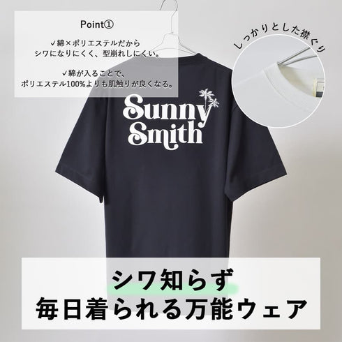 【SUNNY SMITH】11.6ウルトラヘビーオンス Heavy Smith刺繍ロゴTシャツ