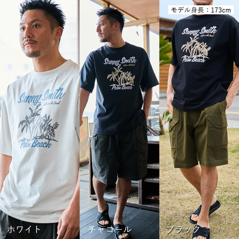 【SUNNY SMITH】11.6ウルトラヘビーオンス Heavy SmithPalm Beach プリントTシャツ