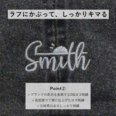 【SUNNY SMITH】OGロゴ刺繍ピグメント バイカラーCap