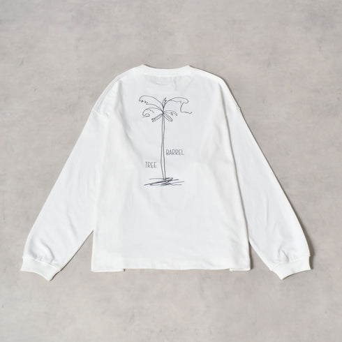 【SUNNY SMITH】ヤシの木柄 両面刺繍ロングスリーブTシャツ