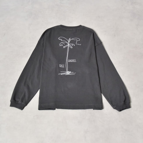【SUNNY SMITH】ヤシの木柄 両面刺繍ロングスリーブTシャツ