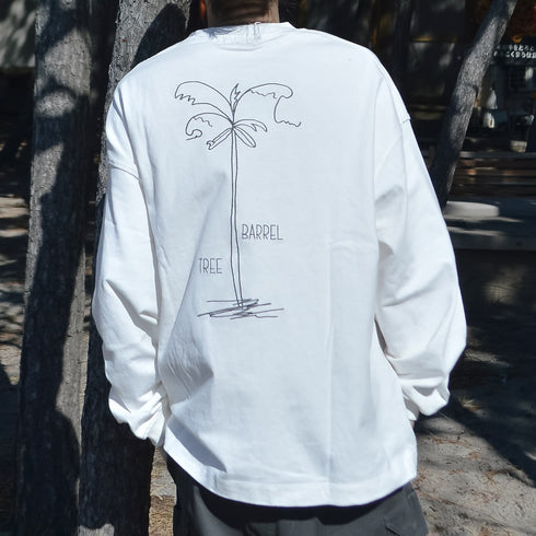 【SUNNY SMITH】ヤシの木柄 両面刺繍ロングスリーブTシャツ