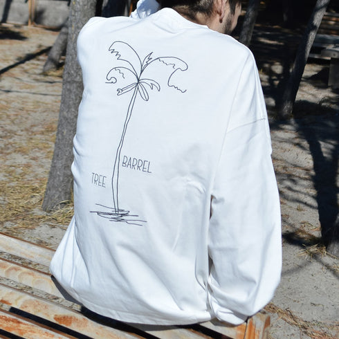 【SUNNY SMITH】ヤシの木柄 両面刺繍ロングスリーブTシャツ