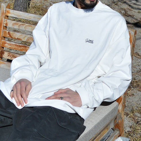 【SUNNY SMITH】ヤシの木柄 両面刺繍ロングスリーブTシャツ