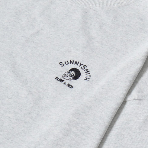 【SUNNY SMITH】Smith Signature ワンポイント刺繍ロングスリーブTシャツ