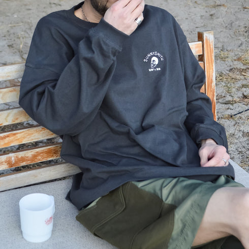 【SUNNY SMITH】Smith Signature ワンポイント刺繍ロングスリーブTシャツ