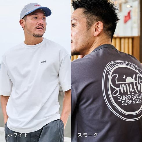 【SUNNY SMITH】 バックサークルロゴプリントTシャツ