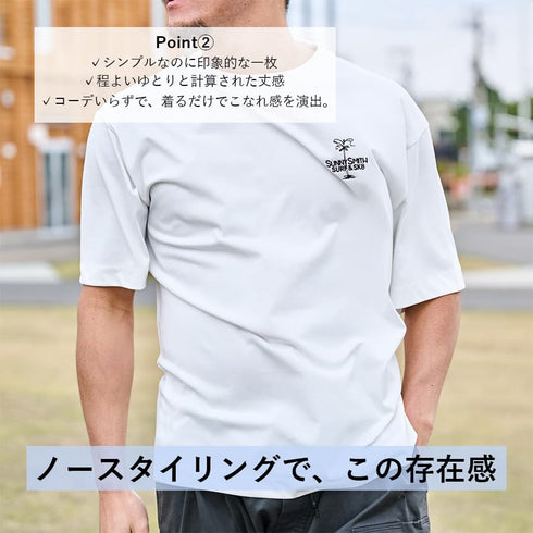 【SUNNY SMITH】 ヤシの木イラストロゴ両面刺繍Tシャツ