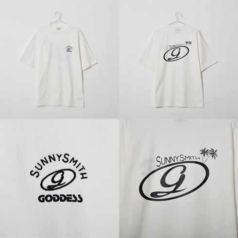 【SUNNY SMITH】 GODDESS embroidery Tee