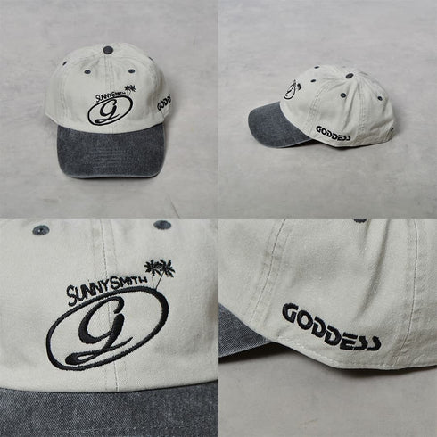 【SUNNY SMITH】 GODDESS embroidery bicolor Cap