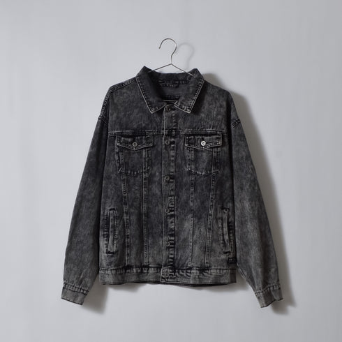 【DOUBLESTEAL】オーバーサイズケミカルデニムGジャン