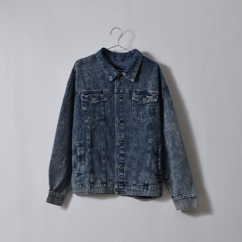 【DOUBLESTEAL】オーバーサイズケミカルデニムGジャン