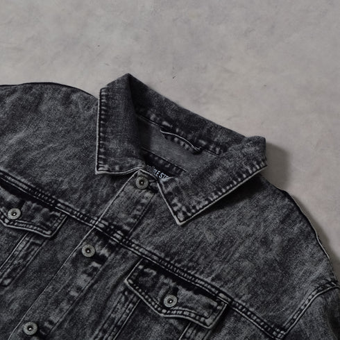 【DOUBLESTEAL】オーバーサイズケミカルデニムGジャン