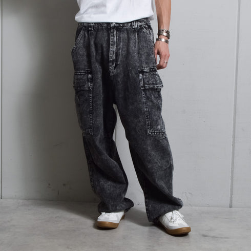 【DOUBLESTEAL】ケミカルイージーデニムカーゴパンツ