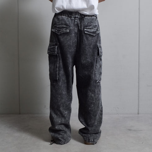 【DOUBLESTEAL】ケミカルイージーデニムカーゴパンツ