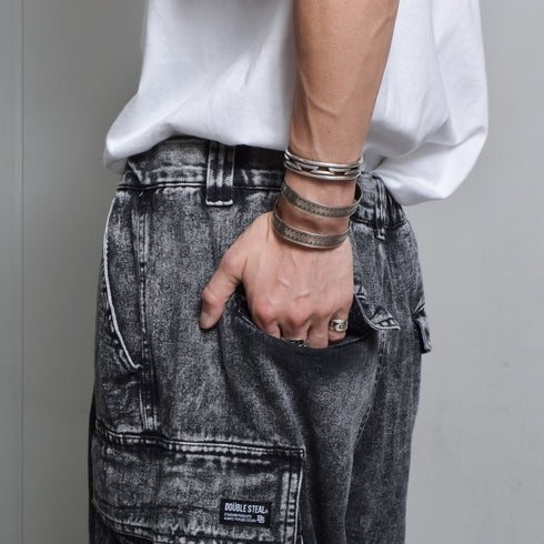 【DOUBLESTEAL】ケミカルイージーデニムカーゴパンツ