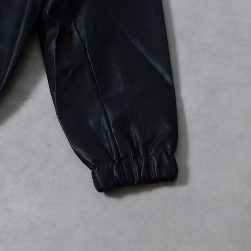 【DOUBLESTEAL】オーバーサイズPUレザーブルゾン