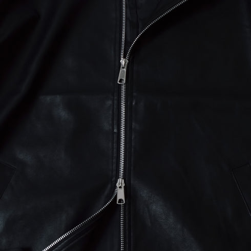 【DOUBLESTEAL】オーバーサイズPUレザーブルゾン