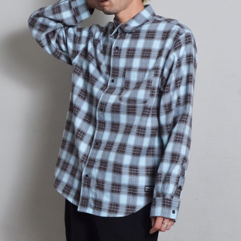 【DOUBLESTEAL】オンブレチェックオーバーサイズシャツ