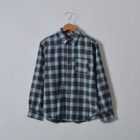 【DOUBLESTEAL】オンブレチェックオーバーサイズシャツ