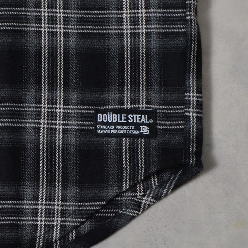 【DOUBLESTEAL】オンブレチェックオーバーサイズシャツ