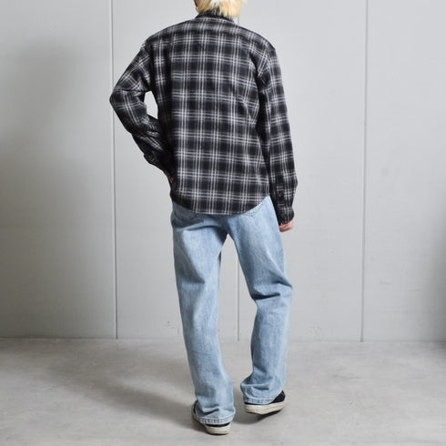 【DOUBLESTEAL】オンブレチェックオーバーサイズシャツ