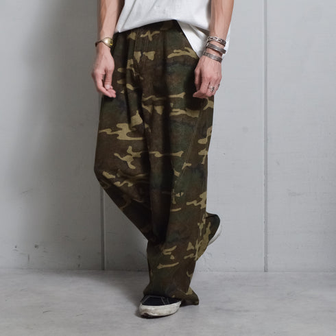 【DOUBLESTEAL】総柄イージーワイドパンツ