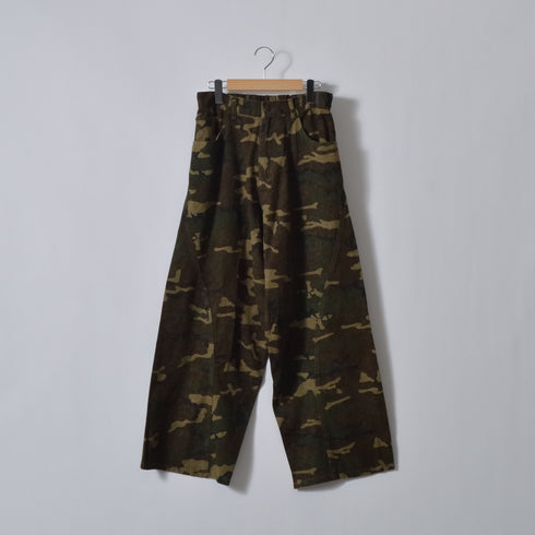 【DOUBLESTEAL】総柄イージーワイドパンツ