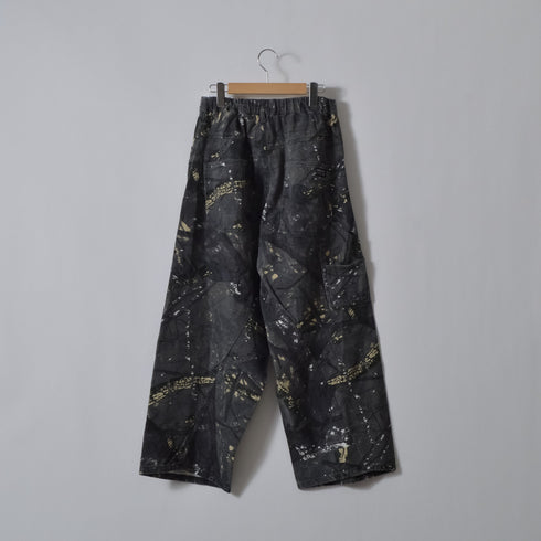 【DOUBLESTEAL】総柄イージーワイドパンツ