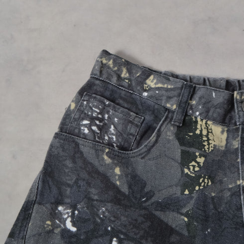 【DOUBLESTEAL】総柄イージーワイドパンツ