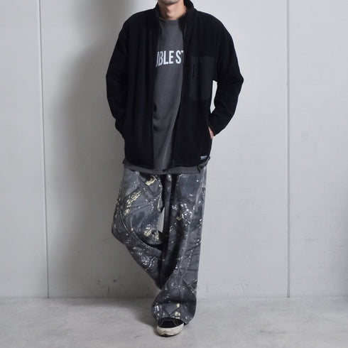 【DOUBLESTEAL】総柄イージーワイドパンツ