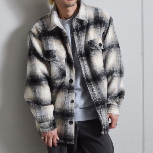 【DOUBLESTEAL】起毛オンブレチェックCPOジャケット
