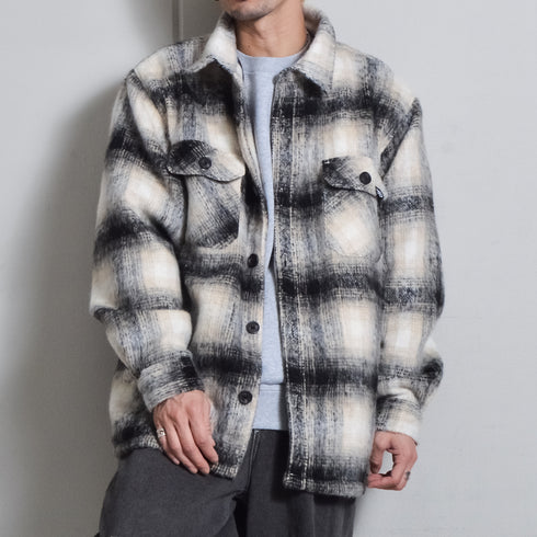 【DOUBLESTEAL】起毛オンブレチェックCPOジャケット