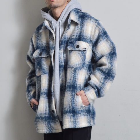 【DOUBLESTEAL】起毛オンブレチェックCPOジャケット