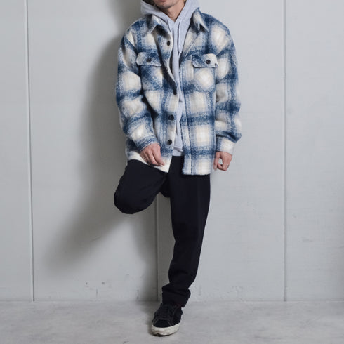 【DOUBLESTEAL】起毛オンブレチェックCPOジャケット