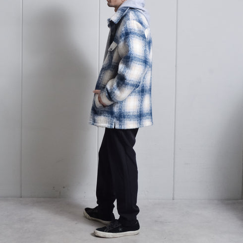 【DOUBLESTEAL】起毛オンブレチェックCPOジャケット