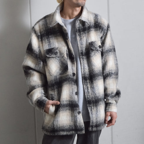 【DOUBLESTEAL】起毛オンブレチェックCPOジャケット