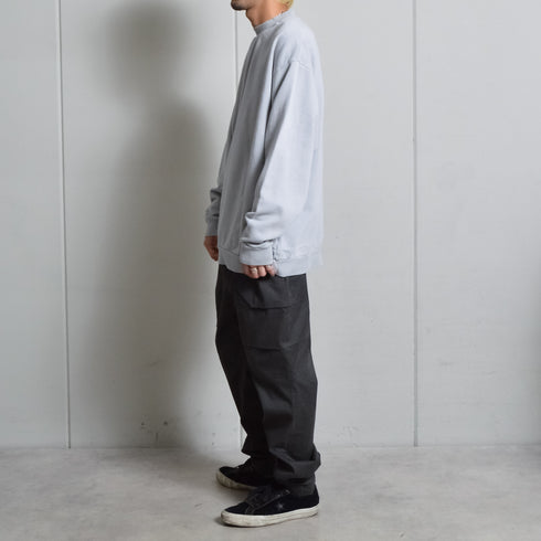 【DOUBLESTEAL】モックネックピグメントオーバーサイズスウェット