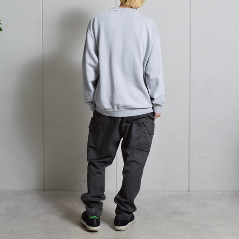 【DOUBLESTEAL】モックネックピグメントオーバーサイズスウェット