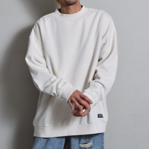 【DOUBLESTEAL】モックネックピグメントオーバーサイズスウェット