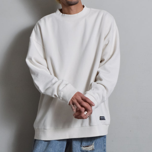 【DOUBLESTEAL】モックネックピグメントオーバーサイズスウェット