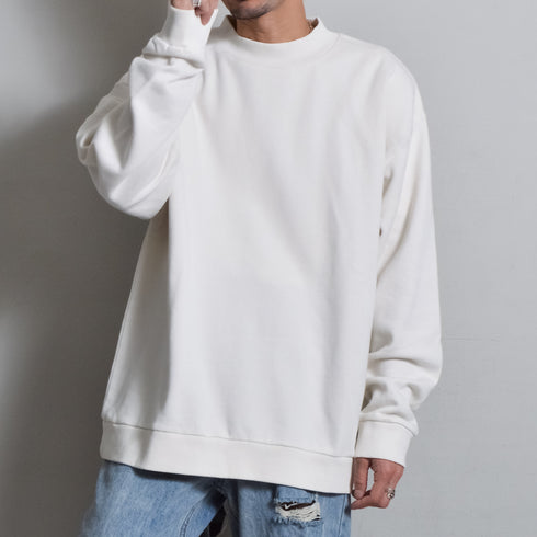 【DOUBLESTEAL】モックネックピグメントオーバーサイズスウェット