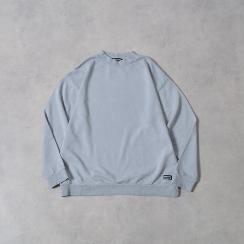 【DOUBLESTEAL】モックネックピグメントオーバーサイズスウェット