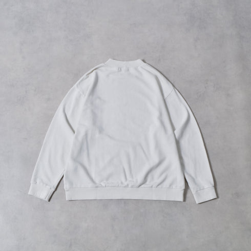 【DOUBLESTEAL】モックネックピグメントオーバーサイズスウェット