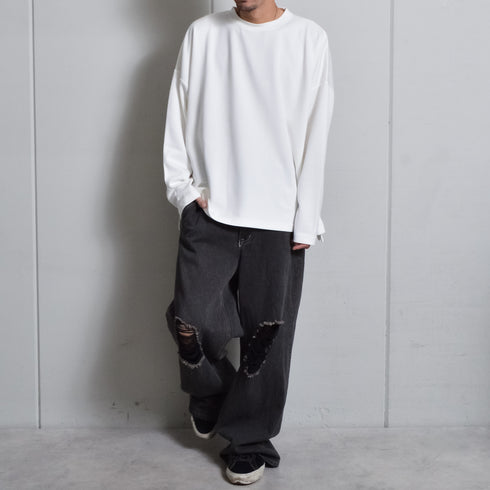 【DOUBLESTEAL】スリット入りポンチロンT