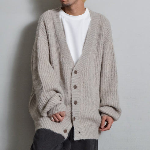 【DOUBLESTEAL】Vネックシャギーカーディガン