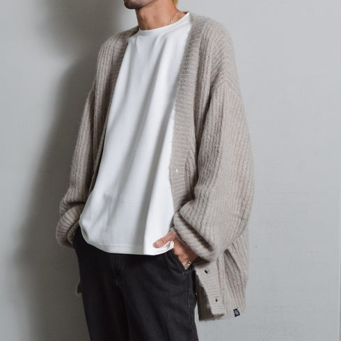 【DOUBLESTEAL】Vネックシャギーカーディガン